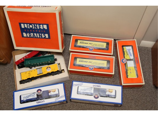 Collection Of Lionel Trains Including Boeing 747 Jetliner Assembly Car