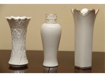 Trio Of Lenox Vases