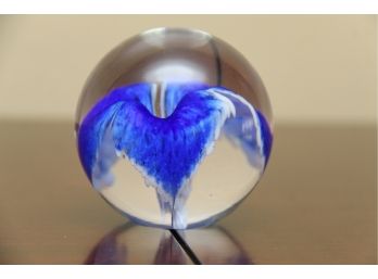Blue Floral Paper Weight