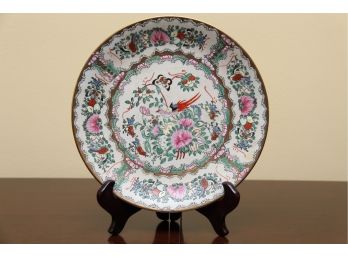 Hand Painted Porcelain Decorative Plate With Stand