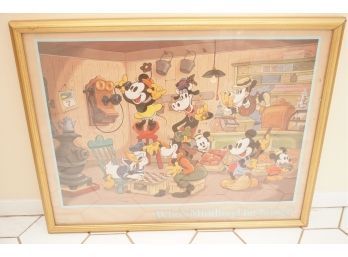 'Who's Minding The Store?' Mickey Mouse Framed Print