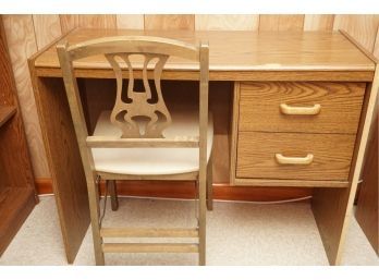 Small Wooden Students Desk With Chair