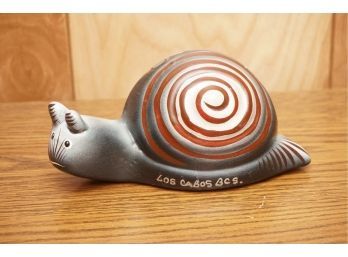 Signed Hand Painted Snail Sculpture
