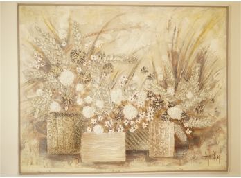 Stephen Kaye Acrylic On Canvas Floral Still Life