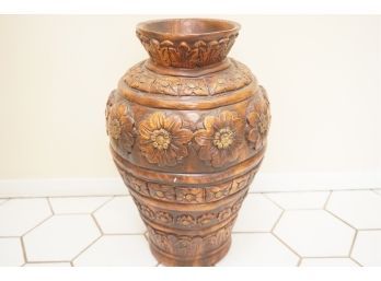 Ornate Bronze Colored Vase