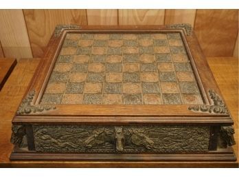 Chess Board With Hand Carved Chess Pieces