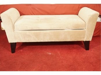 Tufted Micro Suede Bench (Contents Not Included)