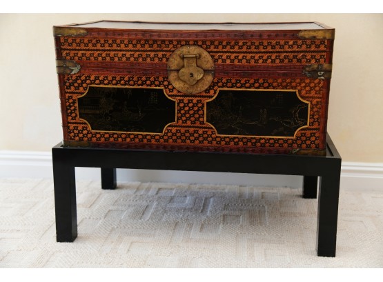 Gorgeous Chinoiserie Chest On Stand