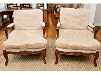 A Matching Pair Of Custom Upholstered French Side Chairs  Set 2 Of 2