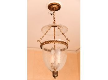 French Etched Glass Bell Light