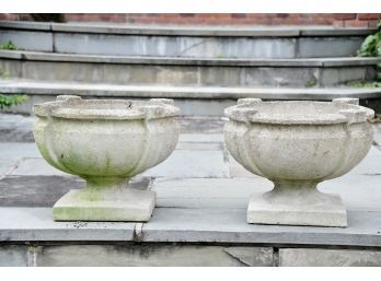 Matching Pair Of Classic Design Stone Planters