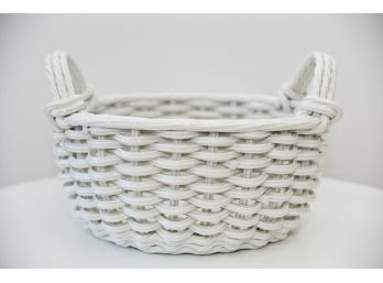 Large Porcelain Dual Handle Basket