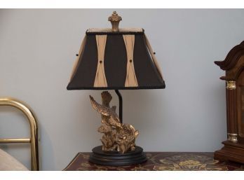 Brass Bird Accent Table Lamp