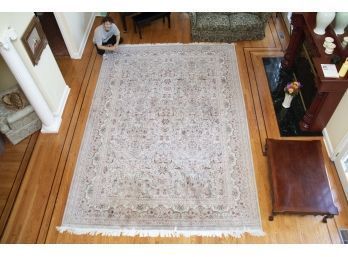 14 X 10 Persian Kashan 100 Percent Wool Hand Knotted Carpet