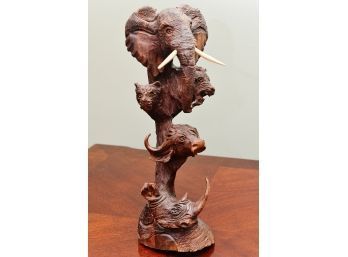 Beasts Of Africa Wooden Totem