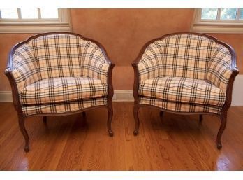 Pair Of Burberry Arm Chairs By Century Furniture