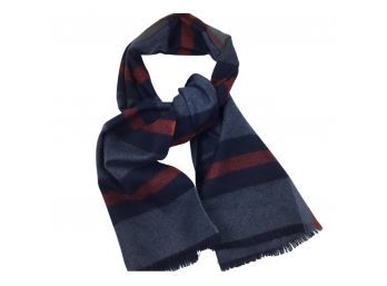 Imported All Wool Men's Blue Scarf