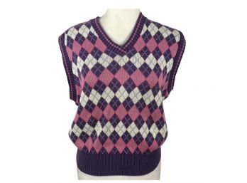 Jean Bell Knit Cotton Golf Vest Size M