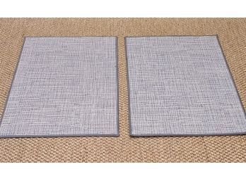 Pair Of Stark Slate BlueGrey Carpet Floor Mats