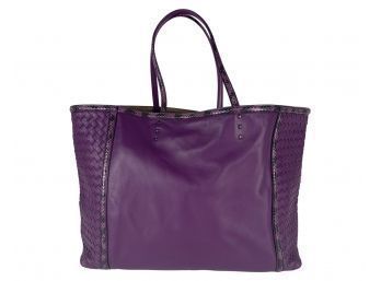 Bottega Veneta Purple Leather Tote