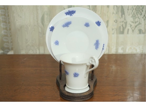 Set Of Adderiley's England Plates And Cup With Stand
