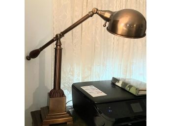 A Brass Adjustable Desk Lamp