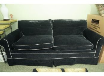 Black Pullout Couch With White Trim Very Nice