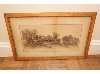 Framed Print Of Edgar Allen Poe's Cottage Kingsbridge Road Fordham N.y Signed