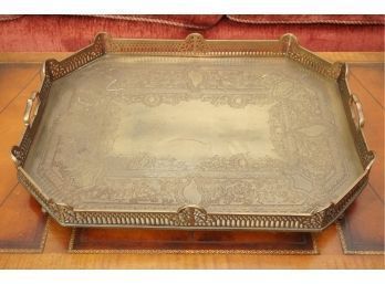 A Ornate Metal Serving Tray