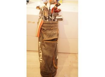 Mazda Golf Bag With Assorted Golf Clubs