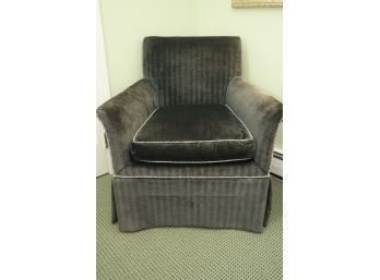 Black Upholstered Arm Chair