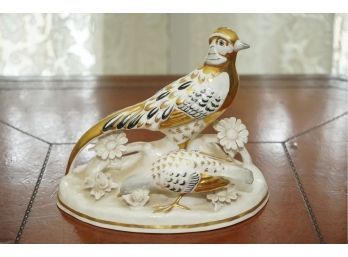 Golden Pheasant Staffordshire England Statue Signed By J.t. Jones