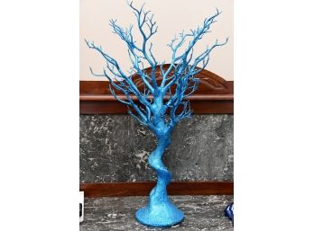 A Decorative Blue Tree Display