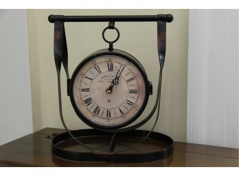 Decorative French Tin Clock/Thermometer