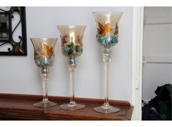 Decorative Fall Glass Trio