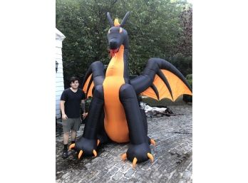 Huge 11 Ft Tall Inflatable Dragon Lawn Decor
