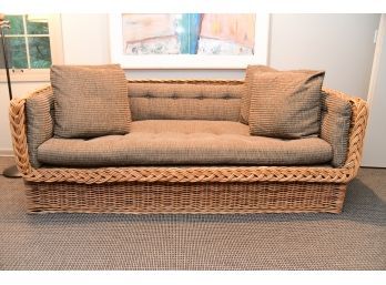 Wicker Sora With Custom Cushions And Pillows