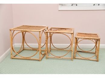MCM Bentwood Nesting Tables