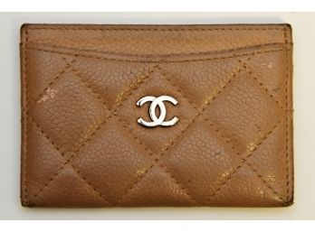 Chanel Caviar Quilted Classic Credit Card  Wallet CC Logo