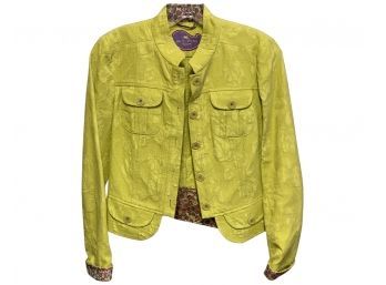 ETRO Lime Dress And Paisley Lined Jacket Size 38
