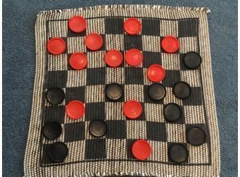 Giant Checker Set On Rug