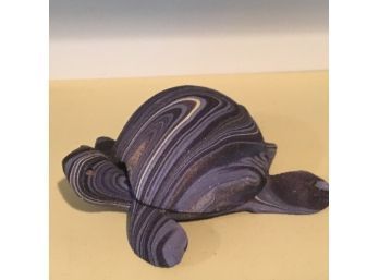 Wood Carved & Painted Turtle