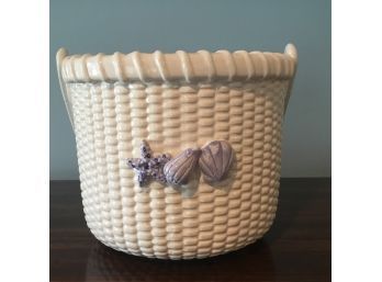 Sea Shell Ceramic Basket