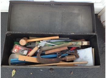 Vintage Tool Box With Tools