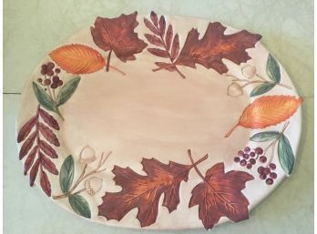 Fall Leaves Ceramic Platter