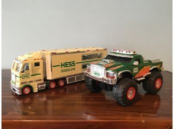 Hess 2003 Car Carrier & 2007 Monster Truck