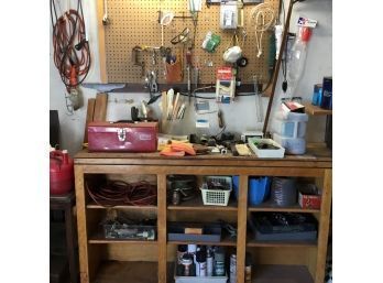 Assorted Tools On Workbench