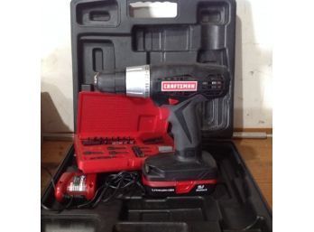 Craftsman Power Drill  & Case Of Bits