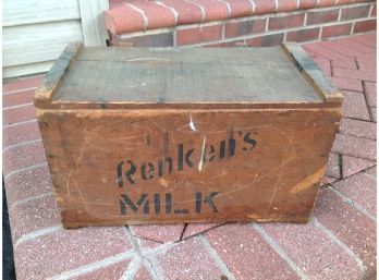 Vintage Renkells Milk Wooden Box