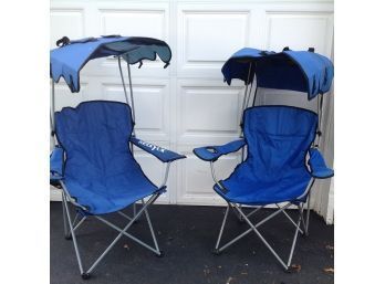 Pair Of Kelsyus  Canopy Folding Chairs